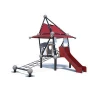 Popular series custom playhouse children slide outdoor playground equipment with PE board material for amusement park