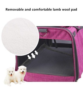 Portable Airline Approved Comfortable Soft Pet Travel Trolley Carrier Bag with Wheels for dogs and cats