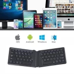 Portable Leather Folding Mini wireless Keyboard Foldable Wireless Keypad for iphone,android phone,Tablet,ipad,PC