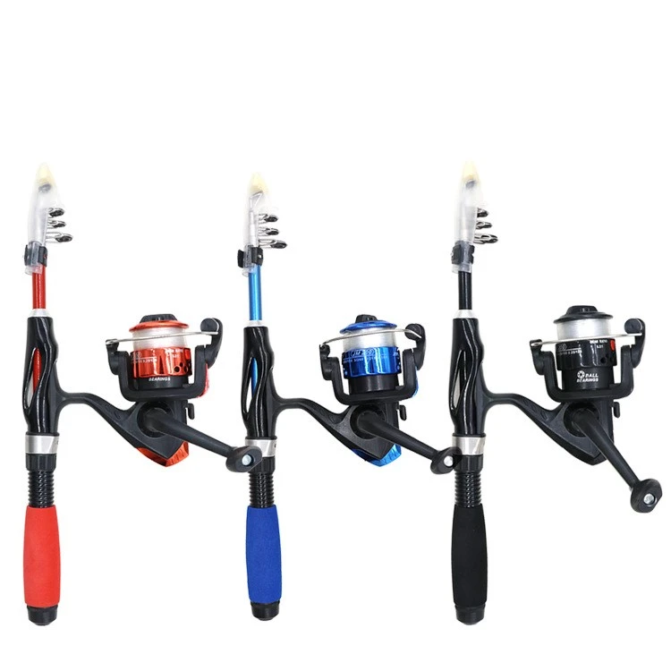 Portable Telescopic Mini Fishing Pole Kids Spinning Fishing Rods And Reel Combo Set With Carry Bag Juego Completo Cana De Pescar