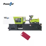 Powerjet full automatic servo motor plastic silicone mobile cover phone case injection molding making machine