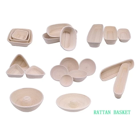 PP plastic oval rattan banneton bread proofing basket