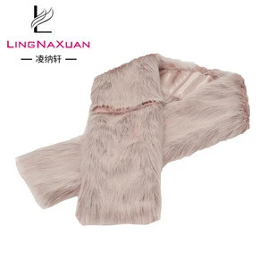 printed polyester sequin women fur scarf