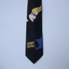 Printed Polyester Tie with Black Color