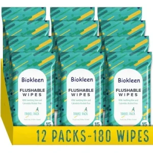 Private Label 32 Piece Septic and Sewer Safe Hygiene Wipes 100% Fushable &amp; Biodegradable Feminine Wipes