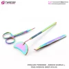 Professional eyebrow and eyelash plasma color scissors