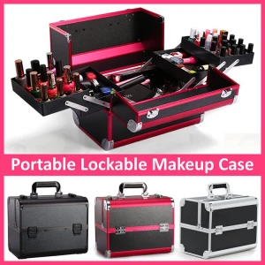 Professional Makeup Bag Cosmetic Case Storage Handle Organizer Artist Travel Kit Cosmetics & Makeup Train Case