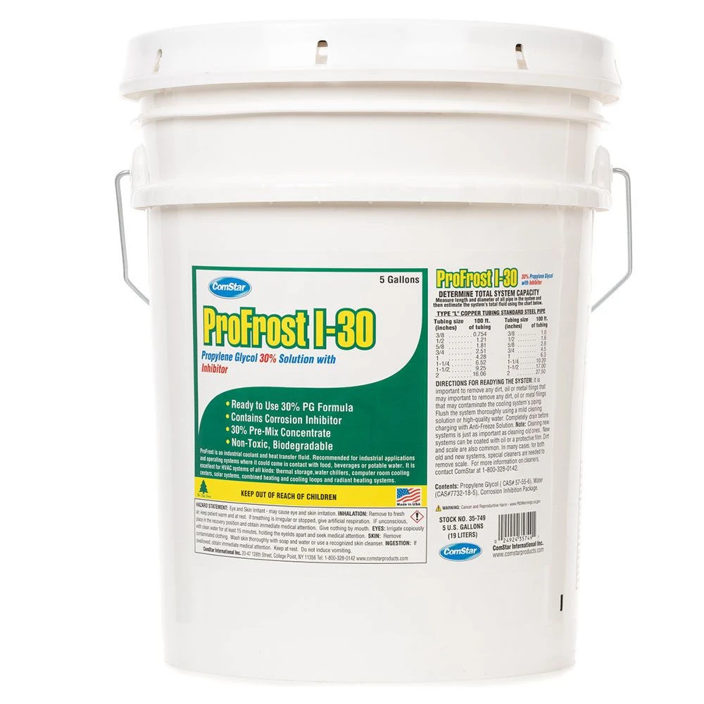 ProFrost I-30, Propylene Glycol 30% Solution Antifreeze With Inhibitor 35-749, 5 Gallon Pail