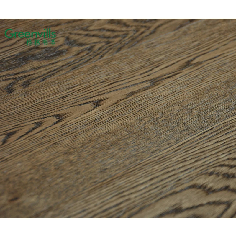 Promotion bosco color UV coating brushed engineered timber flooring/ 7.5 inch wide plank hardwood floor