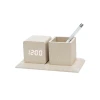 Promotion Wooden Table Clock And Desk Clock With Pencil Holder Weatherproof Stationery Pen Holder Digital Time Clock