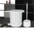 Import Promotional Hot Sales Simple White PP Plastic Toilet Brush Holder  Plastic Toilet Brush Holder Plastic Toilet Brush and Holder from China