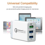 QC 3.0 quick charge 3 ports usb travel charger CE FCC ROHS UL certified usb wall charger