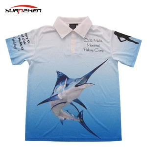 Quick dry fabric skin friendly kids fishing jersey full polyester children breathable fishing shirt
