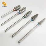 Rainbow color Tungsten Carbide Nail Drill Bit 3 / 32 