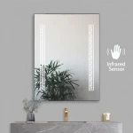 Rectangular LED Light Motion Touch-less IR Sensor Switch Make Up Bathroom Mirrors Smart LED Mirror