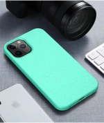 Recycle Sustainable Eco Soft Biodegradable Degradable Wheat Straw Mobile Phone Case For iPhone 12 Phone Case