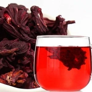 Red Color dried hibiscus flowers