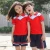 Import Red summer Primary school sportswear Childrens Day teachers uniform in school from China