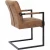 Import Restaurant french style Vintage Retro sillas Industrial cognac leather dining chair with metal frame from China