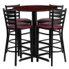 Restaurant round tables and chairs