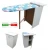 Import Retractable Ironing Board for Linen with Wooden Boiler Holder with Space-Saving Drawer with Wheels from Italy