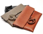 Retro faux clutch bag ostrich ethnic clutch handbag