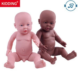 Rifi 16 Inches High Simulation Nontoxic Naked Latex Rotocast Baby Doll Girl & boy (you can help the doll to wear clothes)