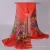 Import Roses Printed Long Silk Scarf Chiffon Shawl Factory Direct Wholesale from China