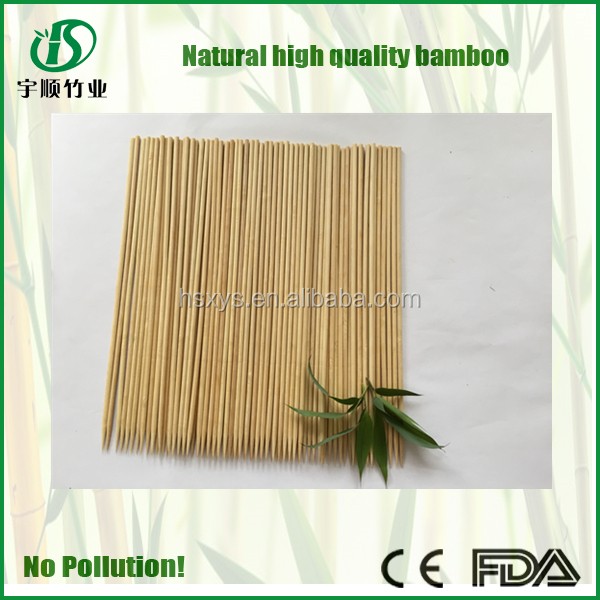 Round bamboo skewer