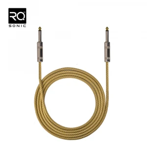 RQSONIC IC037 6.35mm Metal Connector Instrument Guitar Cable