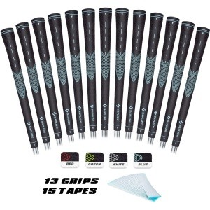 SAPLIZE CC01 13 Grips with 15 Tapes Bundle Rubber Material Golf club Grips Midsize