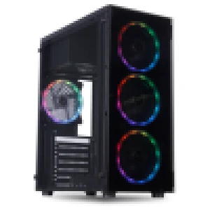 SATE-Gaming Computer Case With Glass Mesh RGB Fan ATX Mid Tower Gaming PC CPU Case  K-623