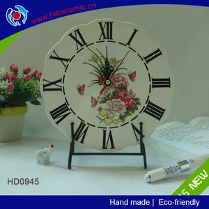 Scenery clock face ceramic wall clock,customized plate clock