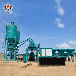 SDDOM brand HZS 25~180 m3/h ready mixed cement concrete batching plant