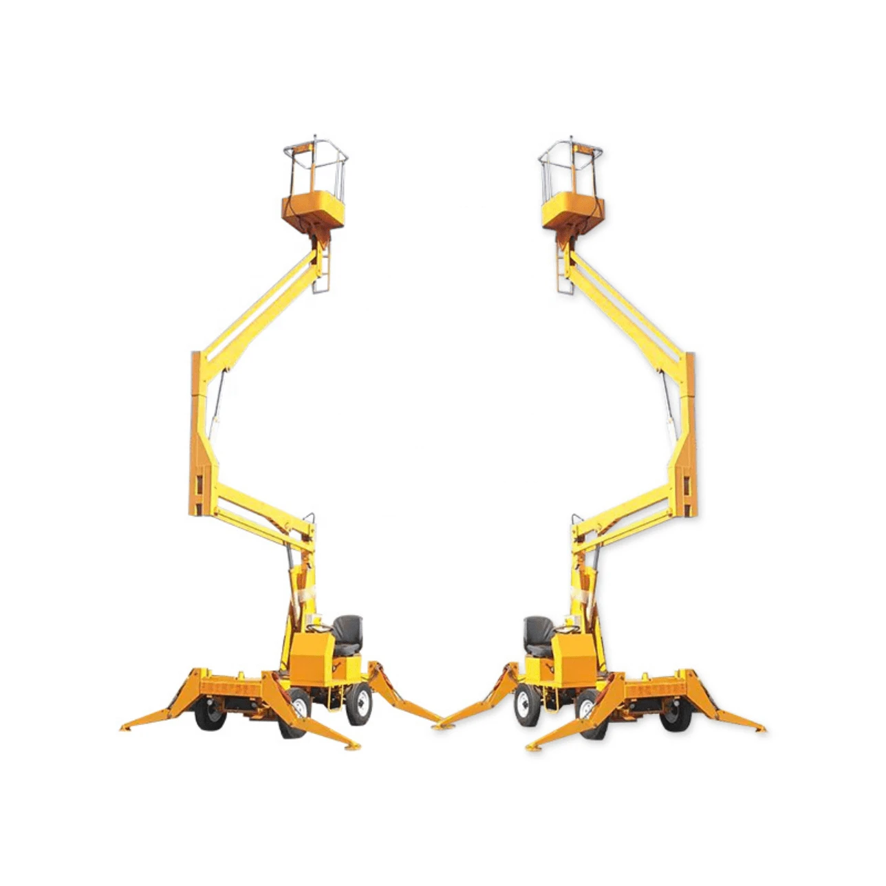 Self propelled Adjustable Mobile Curved Arm Aerial Working Telescopic Platform