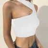 Sexy Crop Top Women Tops Fashion Bustier Bra Vest Blouse New One Shoulder Camisole