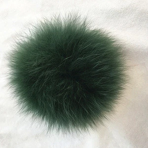 SF0351 fox fur ball pompom/ 100% real Fox Pom Pom Fur for hat