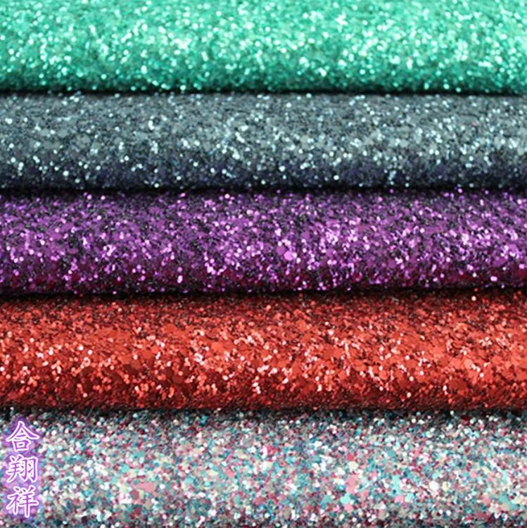 Shiny Colors PU glitter shoes leather fabric materials