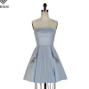 Short Ball Gown Handmade Beaded Gowns Crystal Side Pockets Evening Homecoming Party Dress