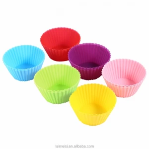 Silicone Cupcake Liners Mold Muffin Cases Muti Round Shape Cup Cake Tools Bakeware Baking Pastry Tools rose Cake Mold