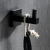 Import Simple style black Robe Hook Self adhesive Coat Hook Wall Hook from China