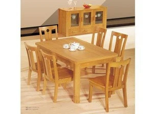 Simple style wooden dining table and chairs