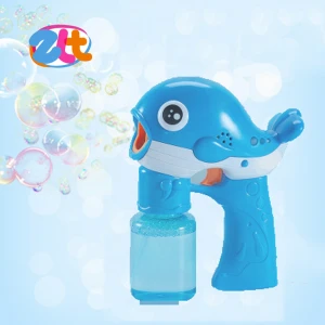 Simulation electric whale bubble gun toys with light and music