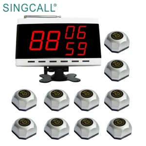 SINGCALL restaurant hotel supplies screen calling receiver long range wireless call system