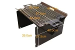 SKJ12  Foldable Camping Wood Burning Stand Steel Mesh  Holder Fire Pit for Outdoor BBQ