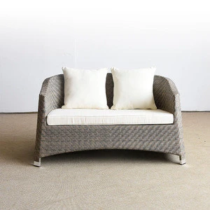 small white resin outdoor 2 two seater loveseat reclining corner sofa wicker loveseat patio furniture