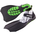 Snorkel Fins, Swim Fins Travel Size Short Adjustable for Snorkeling Diving Adult Men Womens Kids Open Heel Swimming Flippers