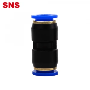 SNS SPU Series push to connect plastic quick fitting union straight pneumatic air tube hose connector