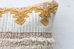 Sofa Pillow Cover Handmade Indian Dhurrie Pillow Hand Block Printed Cushion Rustic Pillow Cover Cushion Couch Bohemian