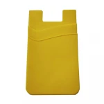 Soft Silicone Adhesive Stick-on ID Credit Card Wallet Phone Case Pouch Sleeve Pocket for Most Smart Phones
